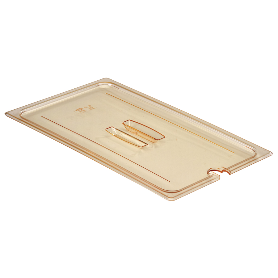 Cambro Gastronorm Notched Lid High Heat 1/1 Amber Polycarbonate