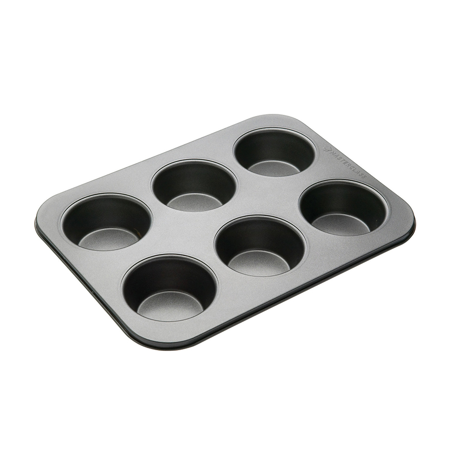 Muffin Tin 6 Cup Tinplate 32.4 x 22.4 x 4.4cm