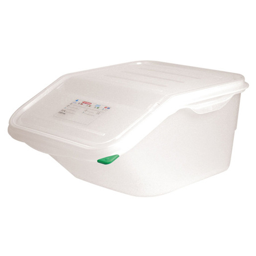 Araven Accessible Polypropylene FIFO Container 2/3 Gastronorm - 16ltr With Lid, ColorClips, Label BPA Free