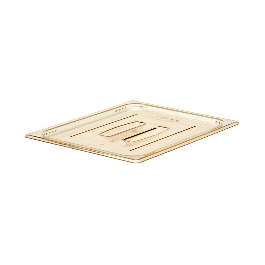 Cambro Gastronorm Plain Lid High Heat 1/2 Amber Polycarbonate