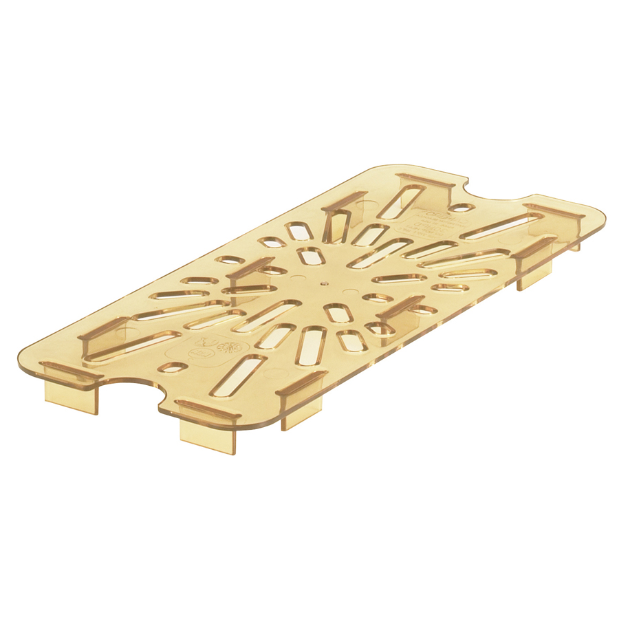 Cambro Gastronorm Drainer Plate High Heat 1/3 Amber Polycarbonate