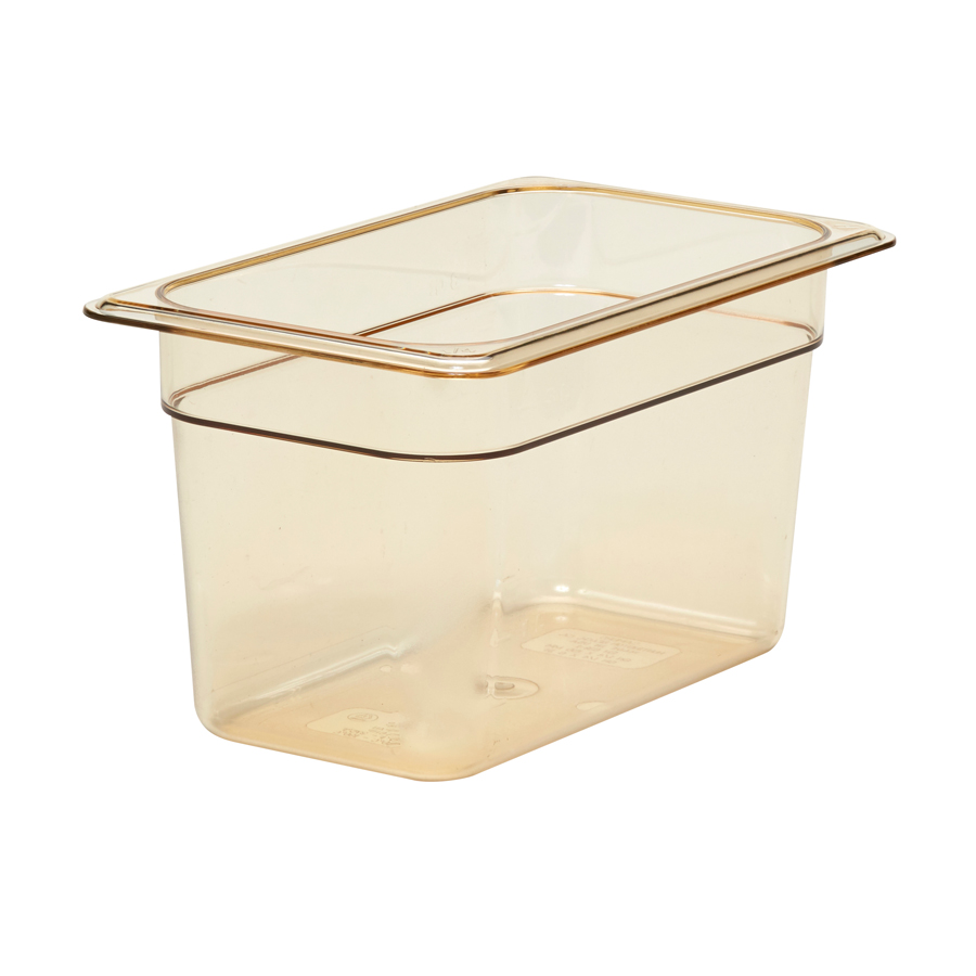 Cambro Gastronorm Container High Heat 1/4 Amber Polycarbonate 162x150mm