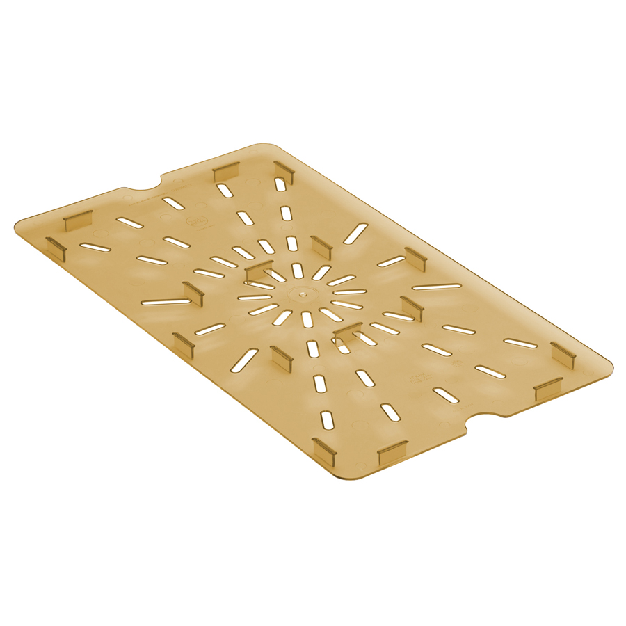 Cambro Gastronorm Drainer Plate High Heat 1/1 Amber Polycarbonate