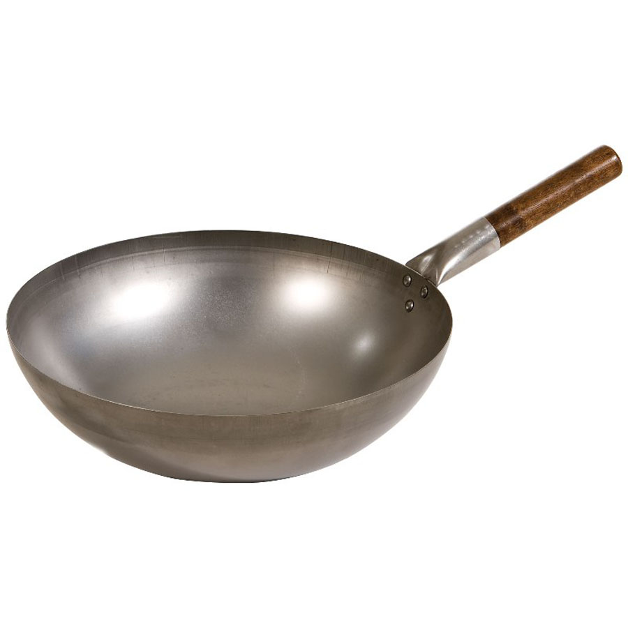 Wok Round Bottomed Carbon Steel 36cm