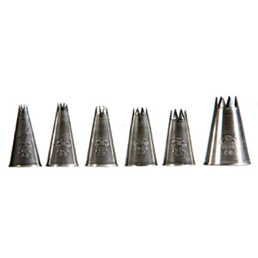 Matfer Bourgeat Icing Tubes Star 5 - 18mm Stainless Steel