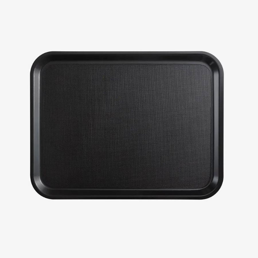 Cambro Mykonos Laminated Black Rectangular Non-Slip Tray 46x36cm