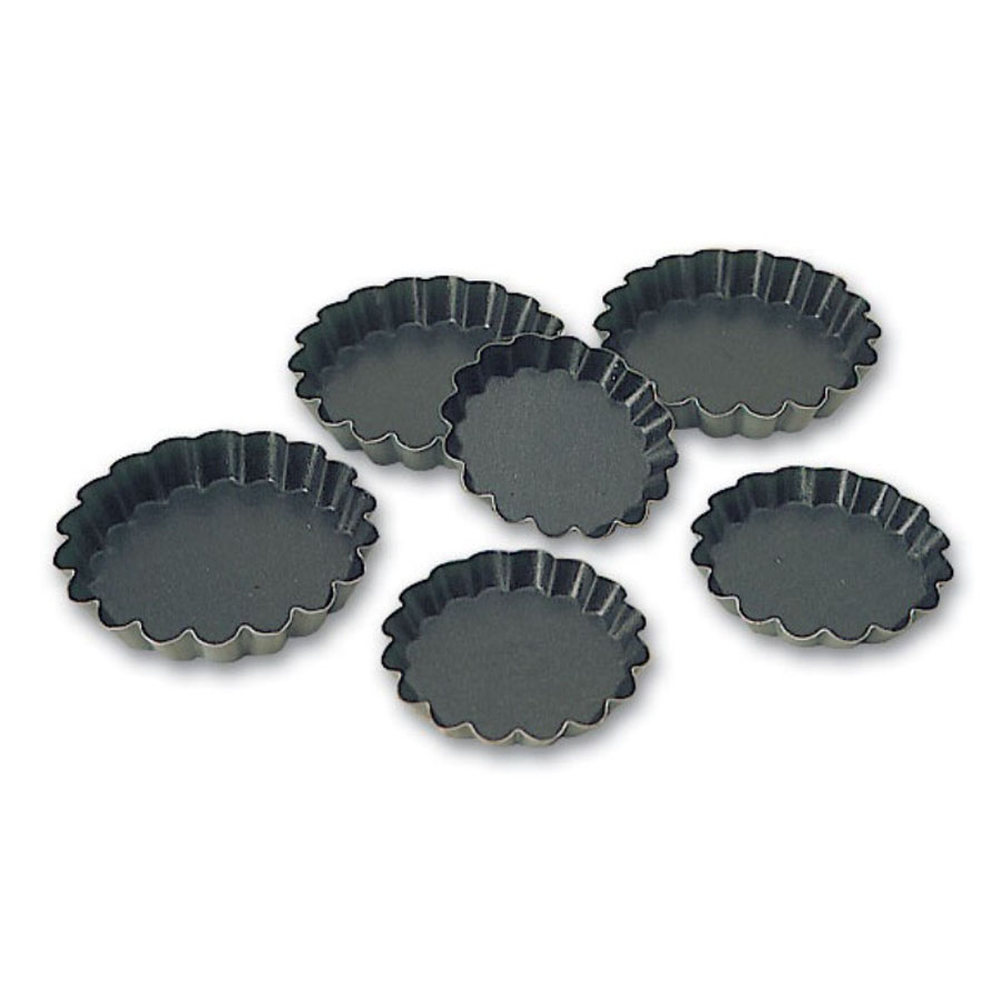 Matfer Bourgeat Exopan Fluted Tartlet 8 x1.2cm Non-Stick