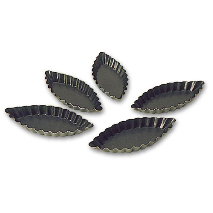 Matfer Bourgeat Fluted Boat Mould 8.5 x 3.5 x Non-Stick