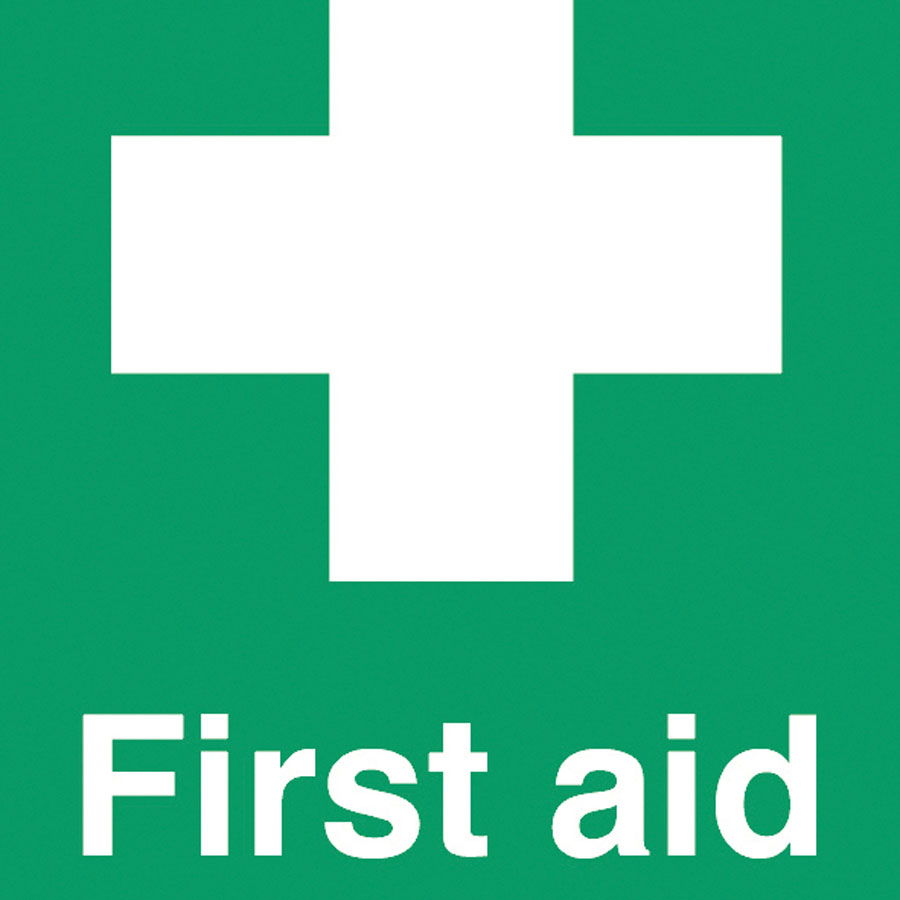 Mileta Safety Sign Self Adhesive Vinyl - First Aid Sign 15x10cm
