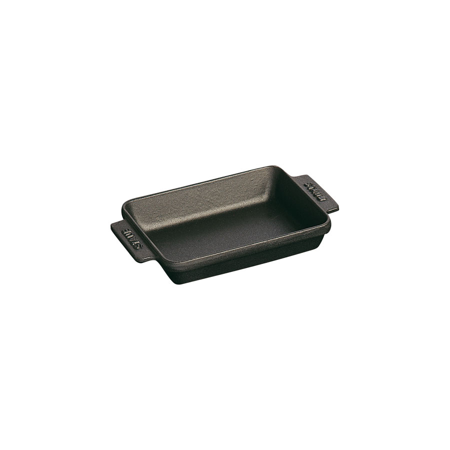 Baking Dish Black Cast Iron Oblong 15 x 11cm 25cl