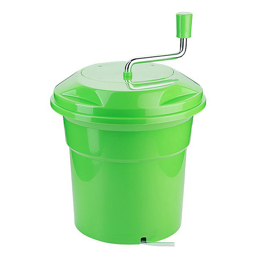 Contact Salad Spinner/Dryer Green Polypropylene Body 10Ltr
