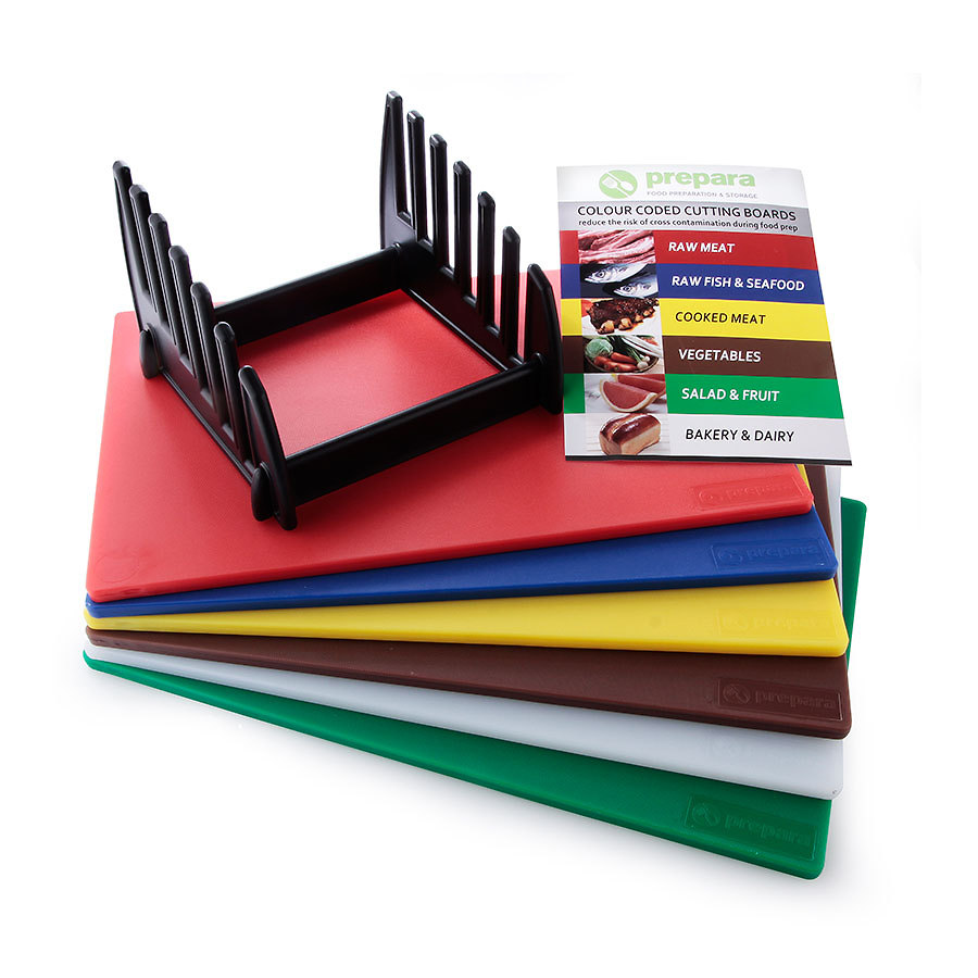 Chopping Boards Set With Wall Chart And Rack
