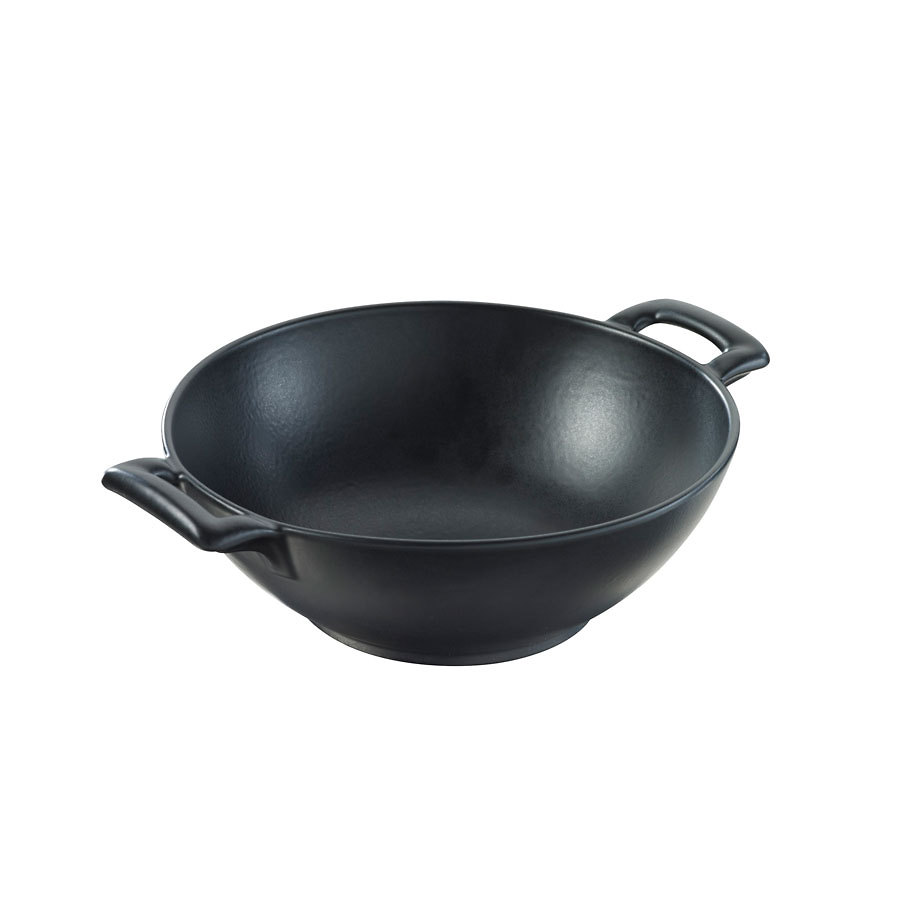 Revol Belle Cuisine Ceramic Black Round Handled Wok 20x7cm 1 Litre