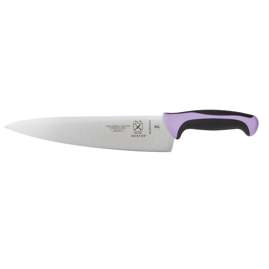 Mercer Millennia Colors Chef's Knife 10in Purple With Santoprene Handle