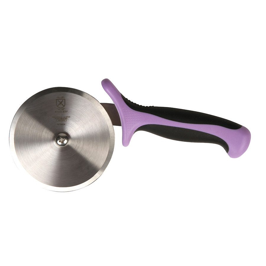 Mercer Millennia Pizza Cutter 4in Purple With Santoprene Handle