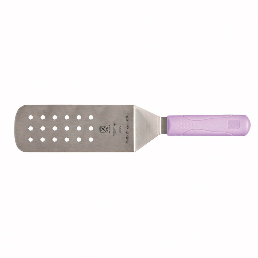 Mercer Millennia Perforated Turner 8x3in Purple With Polypropylene Handle
