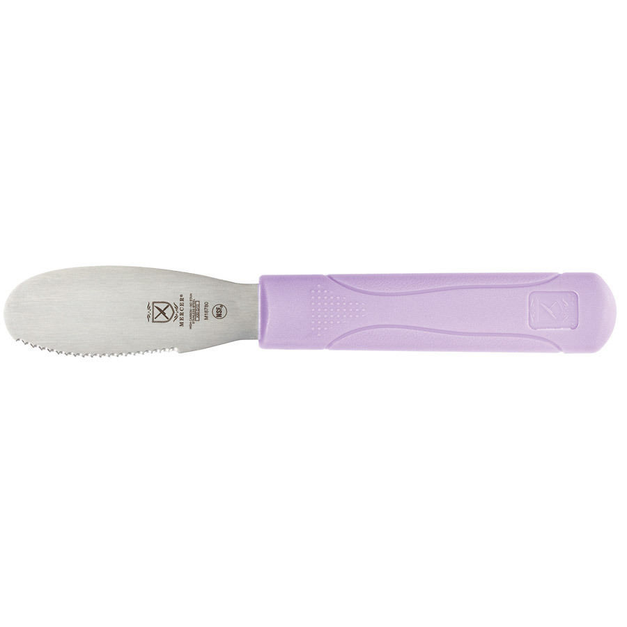 Mercer Millennia Wavy Edge Spreader 3.5in Purple With Polypropylene Handle