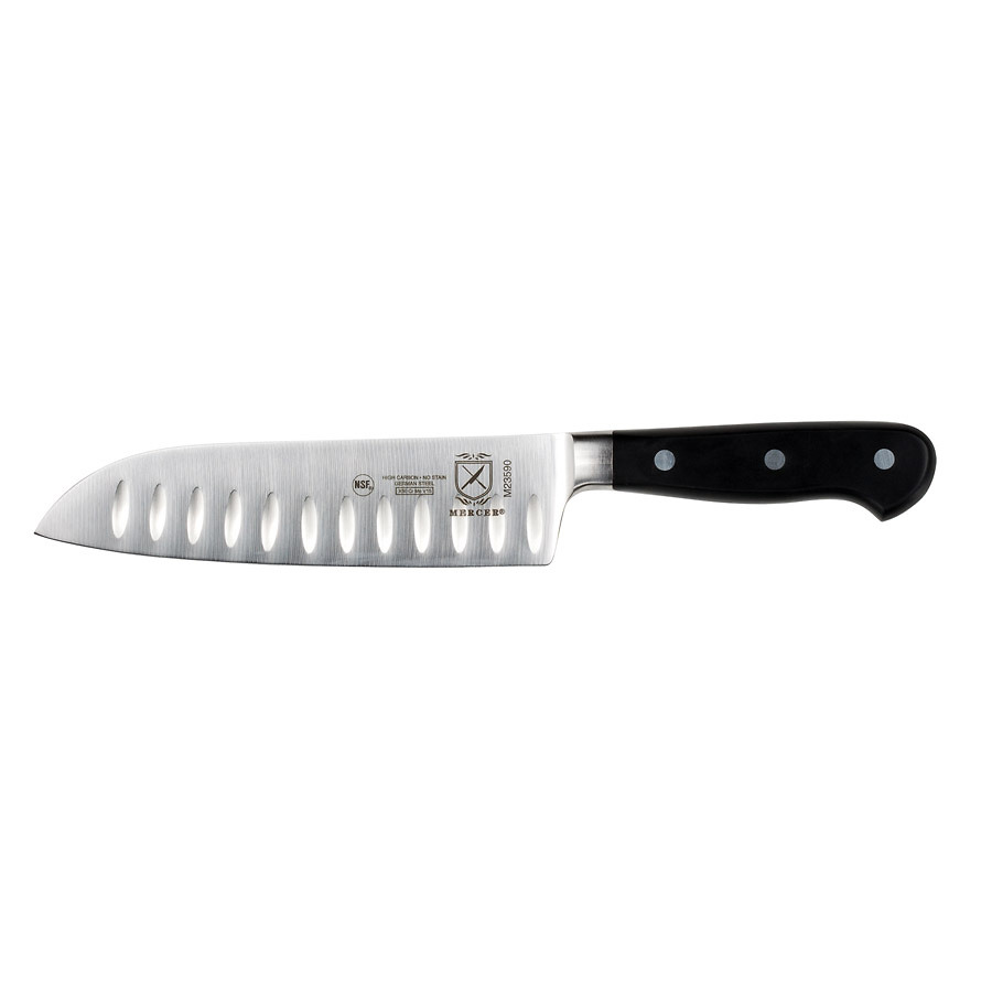 Mercer Renaissance Santoku Granton Edge 7in With Delrin Handle