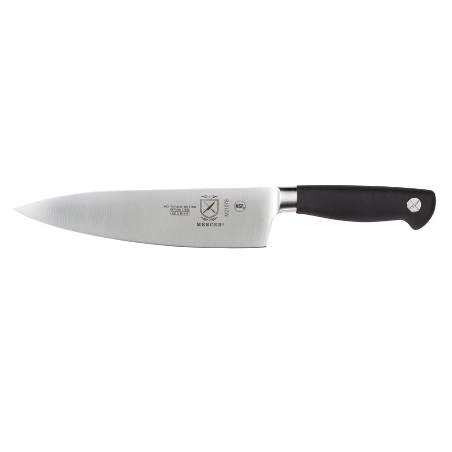 Mercer Genesis Short Bolster Chef's Knife 8in With Santoprene Handle