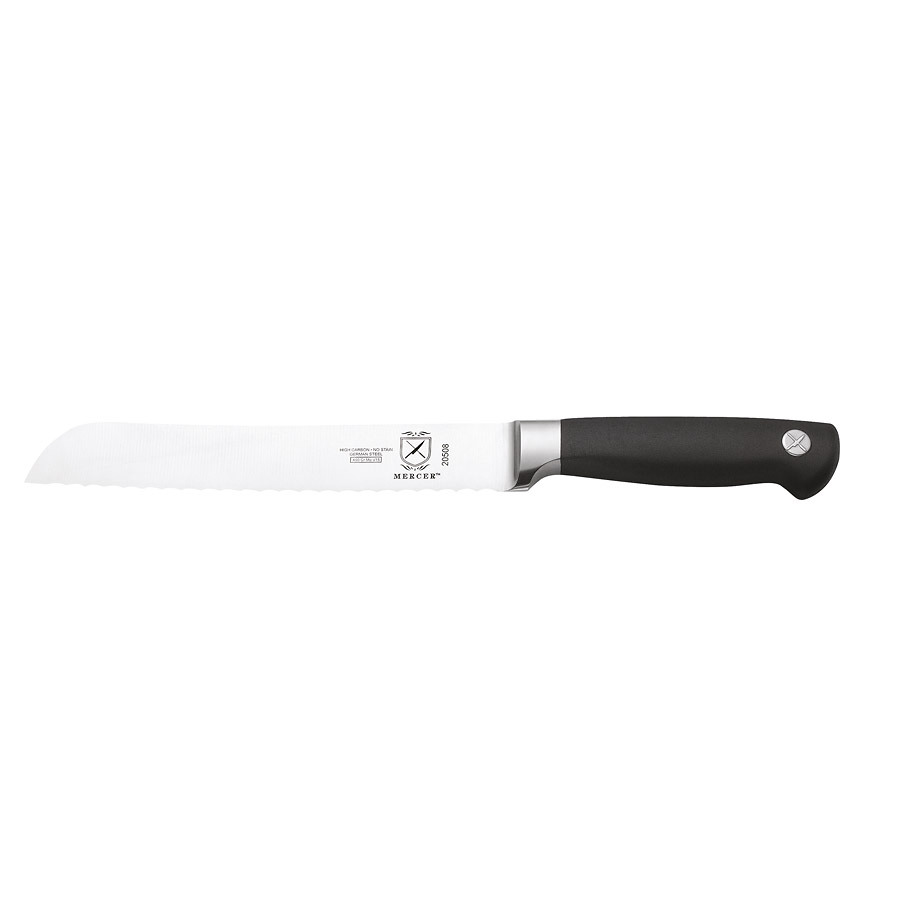 Mercer Genesis Bread Knife Wavy Edge 8in With Santoprene Handle