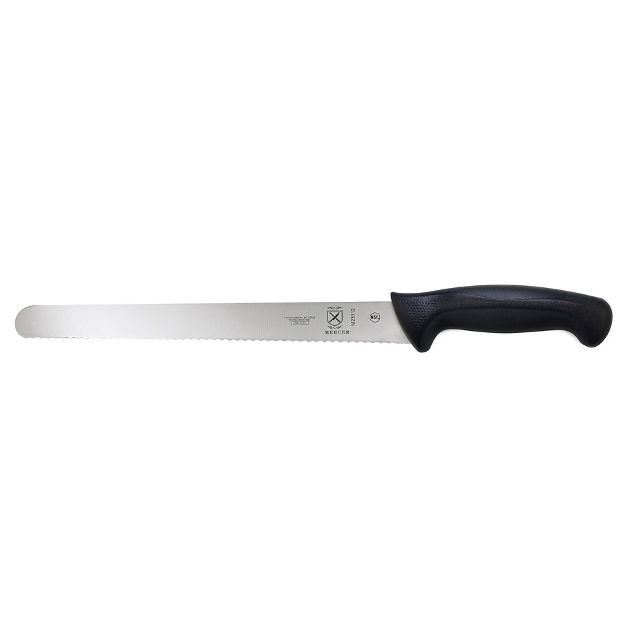 Mercer Millennia Slicer Wavy Edge Knife 12in With Santoprene Handle