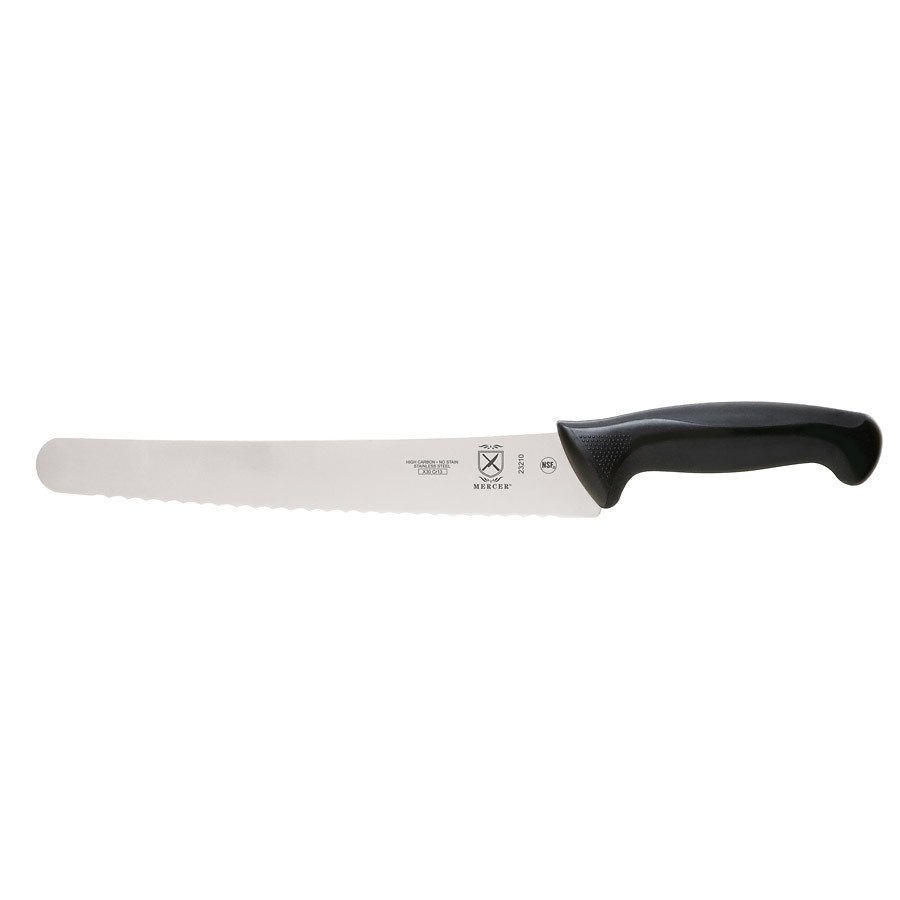 Mercer Millennia Wavy Edge Wide Bread Knife 10in With Santoprene Handle