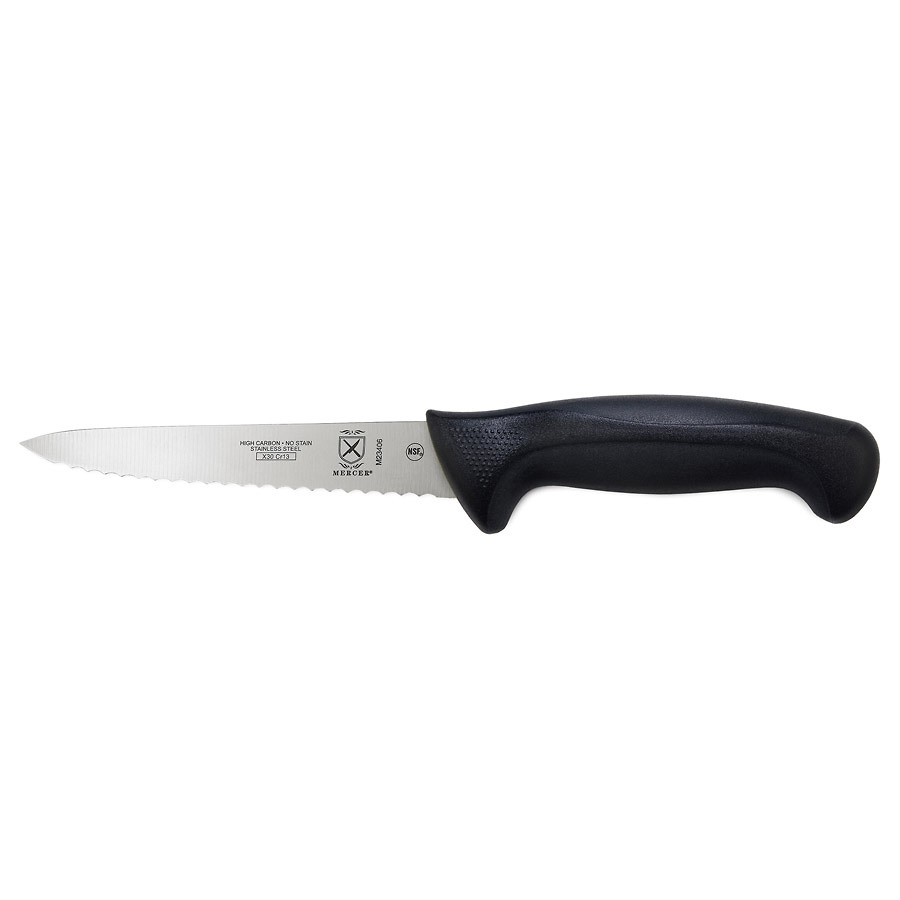 Mercer Millennia Wavy Edge Utility Knife 6in With Santoprene Handle