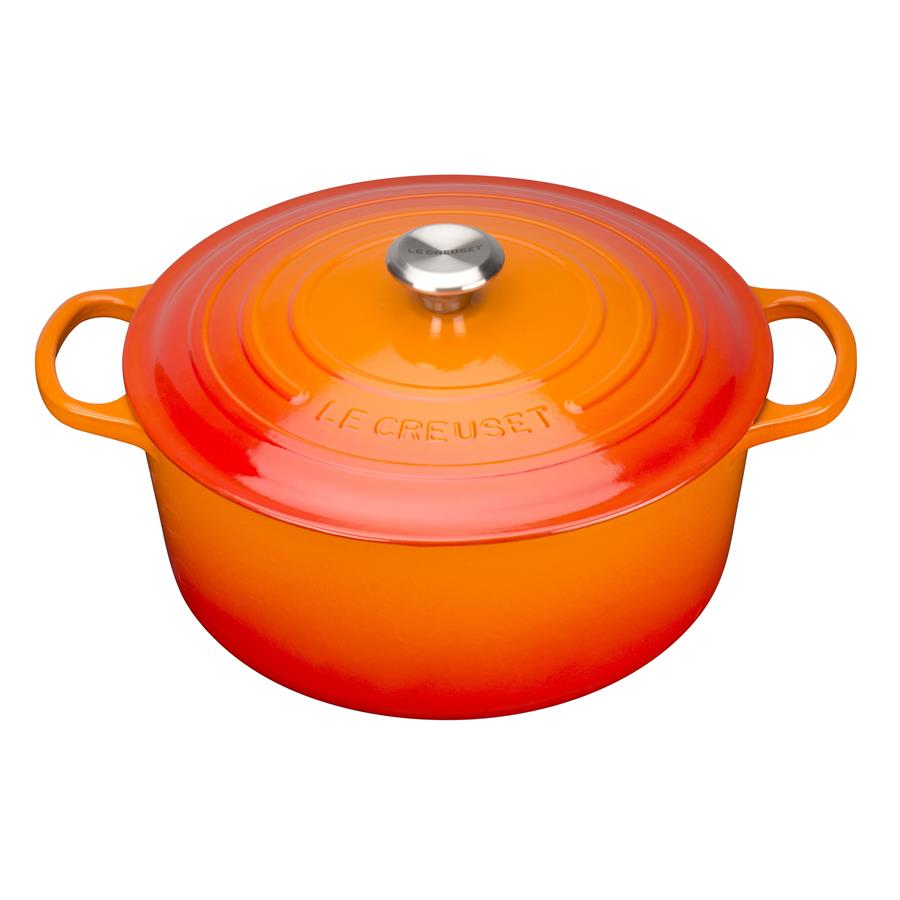 Signature Cast Iron Round Casserole 24cm Volcanic