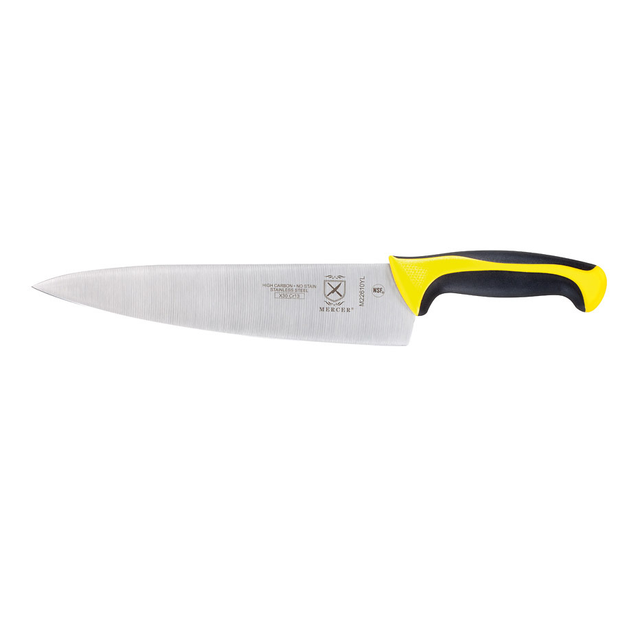 Mercer Millennia Colors Chef's Knife 10in With Santoprene Handle Yellow