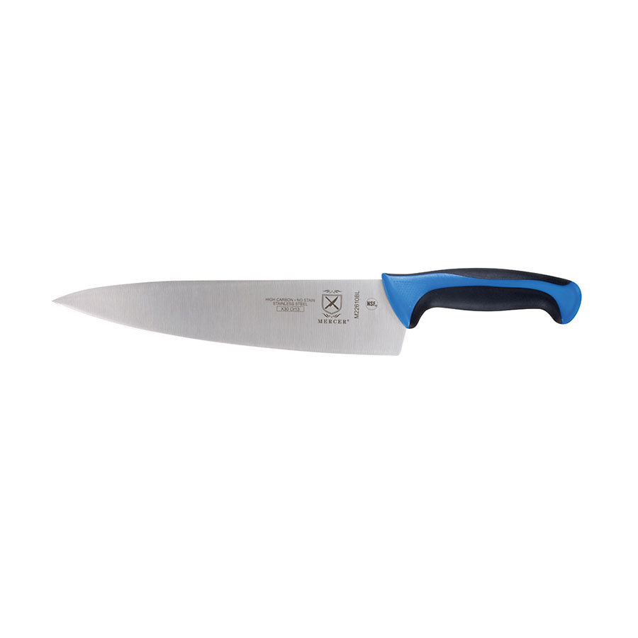 Mercer Millennia Colors Chef's Knife 8in With Santoprene Handle Blue