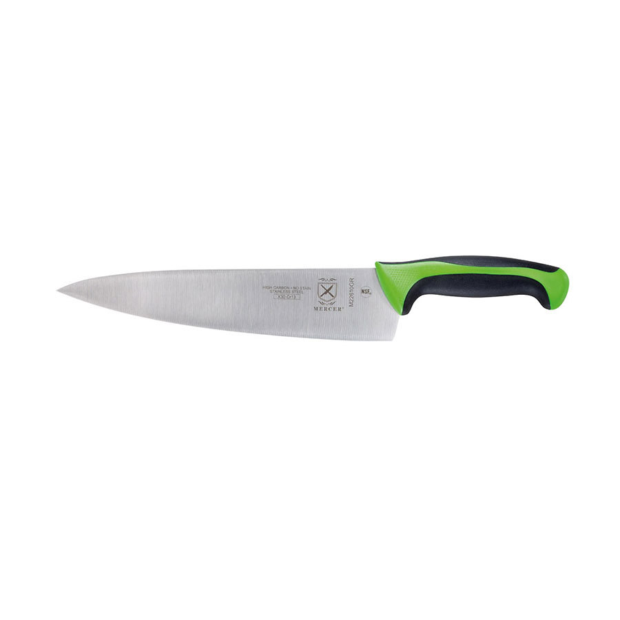 Mercer Millennia Colors Chef's Knife 8in With Santoprene Handle Green