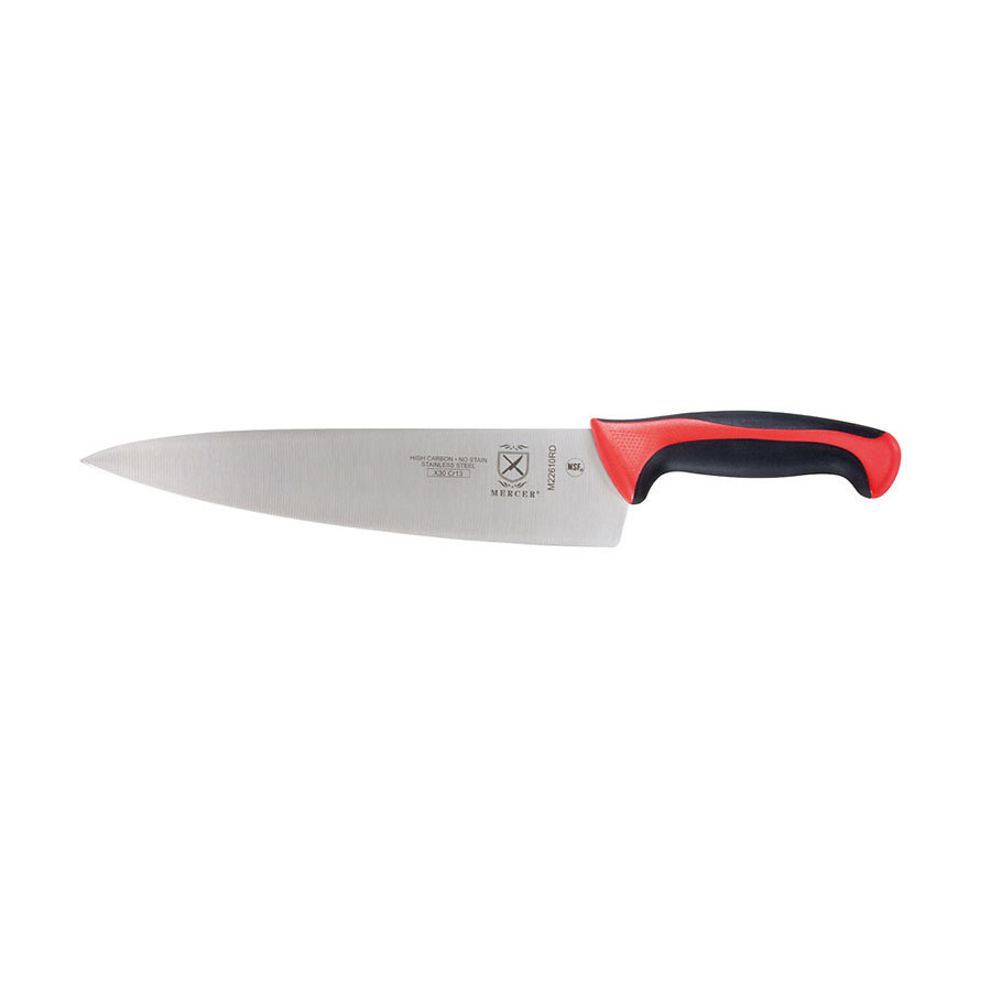 Mercer Millennia Colors Chef's Knife 8in With Santoprene Handle Red