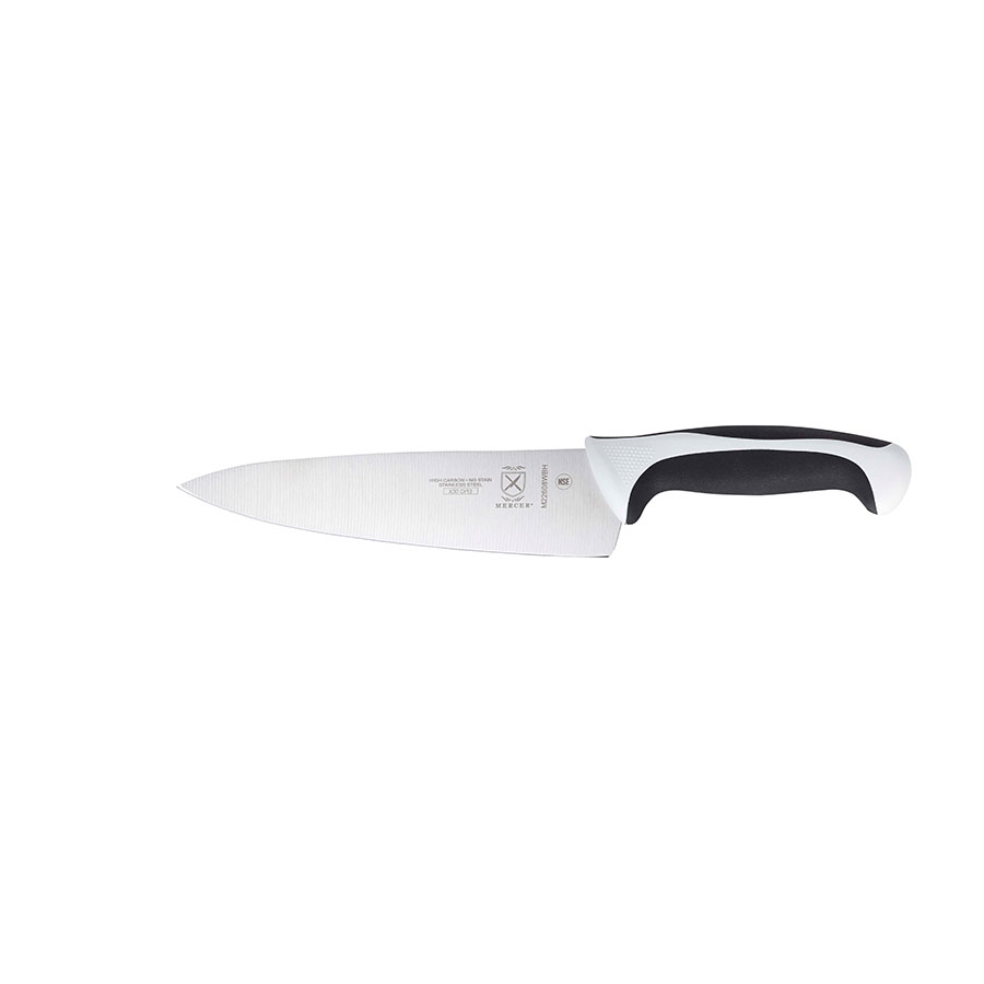 Mercer Millennia Colors Chef's Knife 8in With Santoprene Handle White