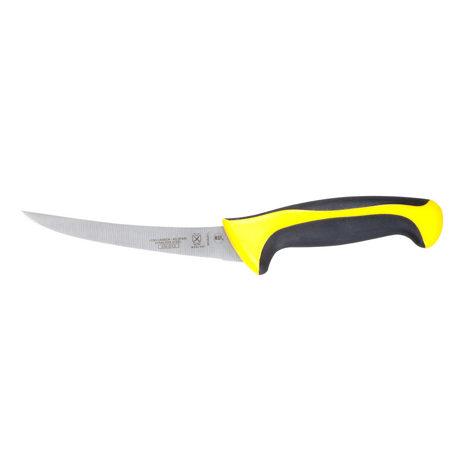 Mercer Millennia Colors Curved Boning Knife 6in With Santoprene Handle Yellow