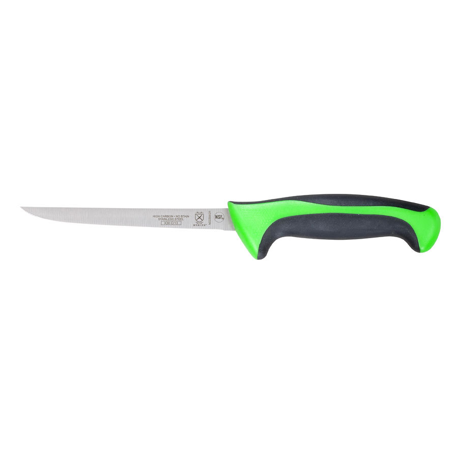 Mercer Millennia Colors Narrow Boning Knife 6in With Santoprene Handle Green