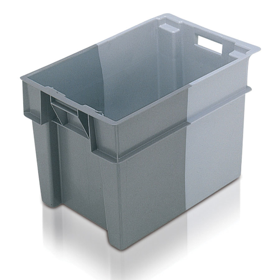 Stack-Nest Container wth Defrost Lug Grey 70L