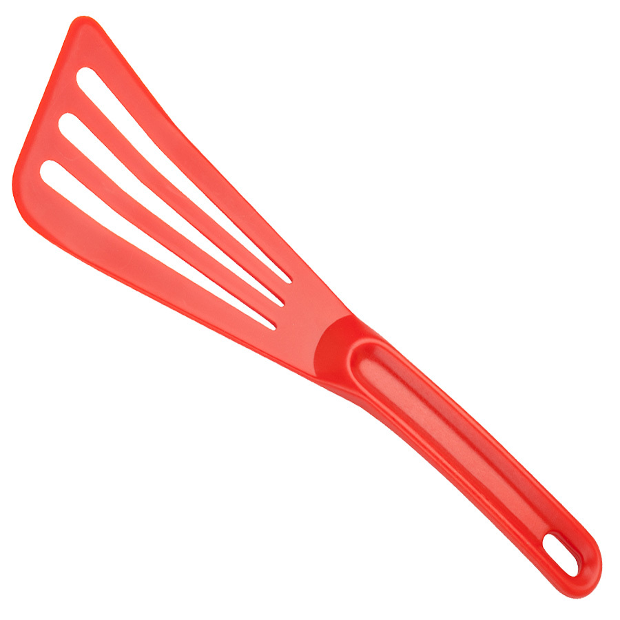 Mercer Hell's Tools Hi Heat Slotted Spatula 12x3.5in Red