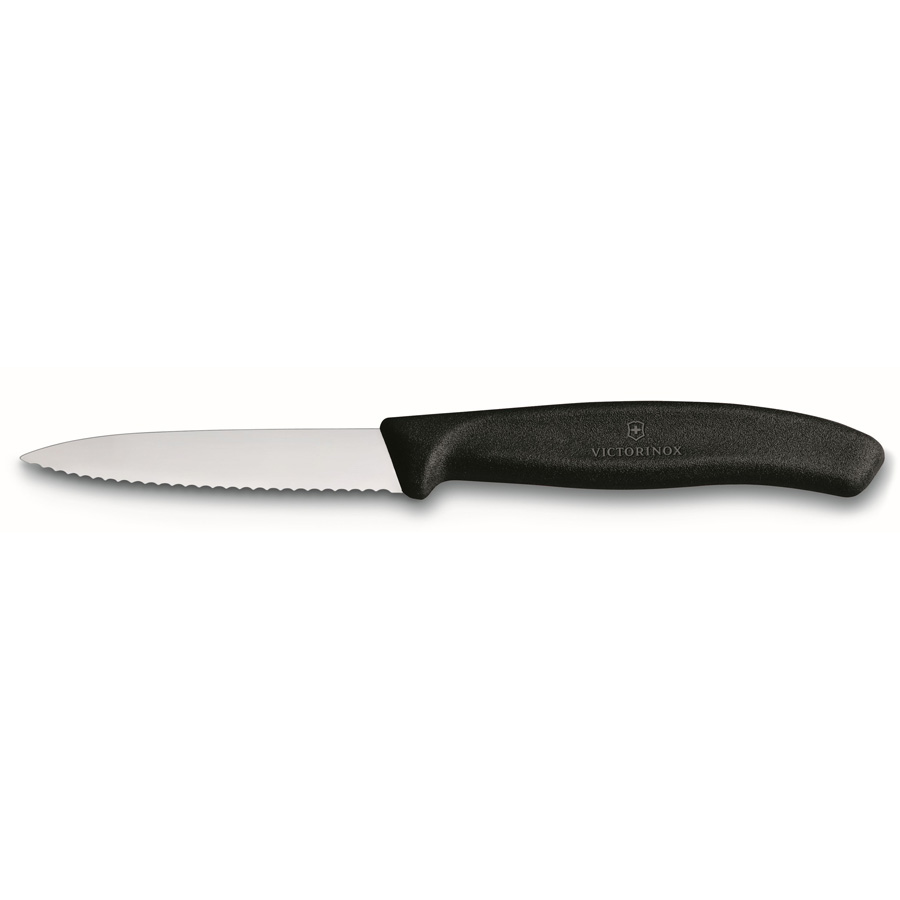 Victorinox Parer Serrated Black Handle 8cm