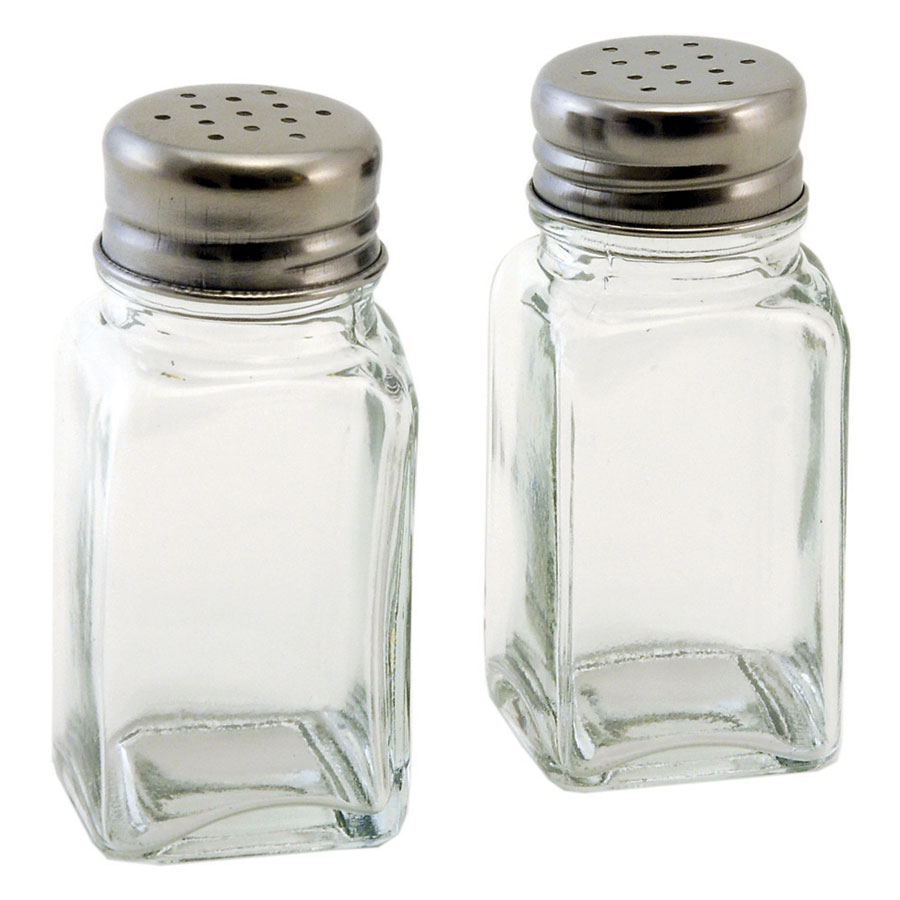 Chef Aid Square Glass Salt & Pepper Shaker Set