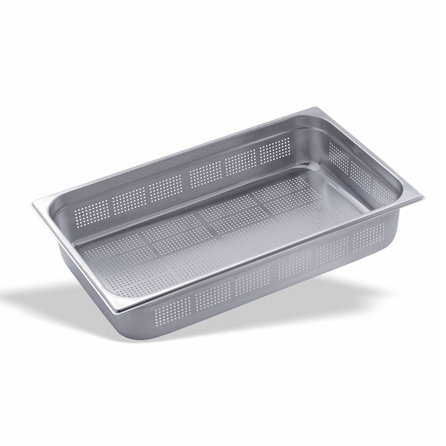 Pujadas Perforated Pan 1/1 GN 18/10 Stainless Steel 20mm