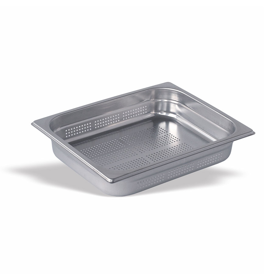 Pujadas Perforated Pan 1/2 GN 18/10 Stainless Steel 100mm