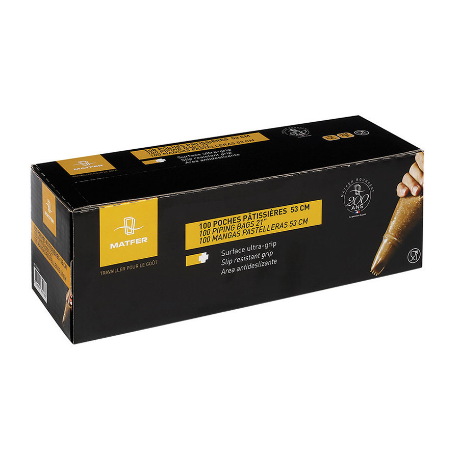 Matfer Bourgeat Standard Disposable Piping Bags 53x26cm 75microns HDPE