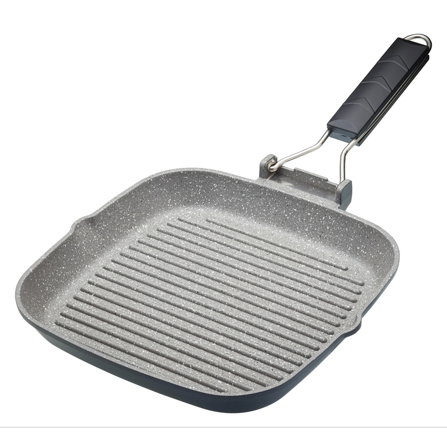 MasterClass Square Cast Aluminium Grill Pan 24cm