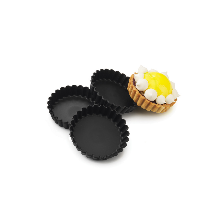 Matfer Bourgeat Exoglass Fluted Tart Moulds 10cm Dia