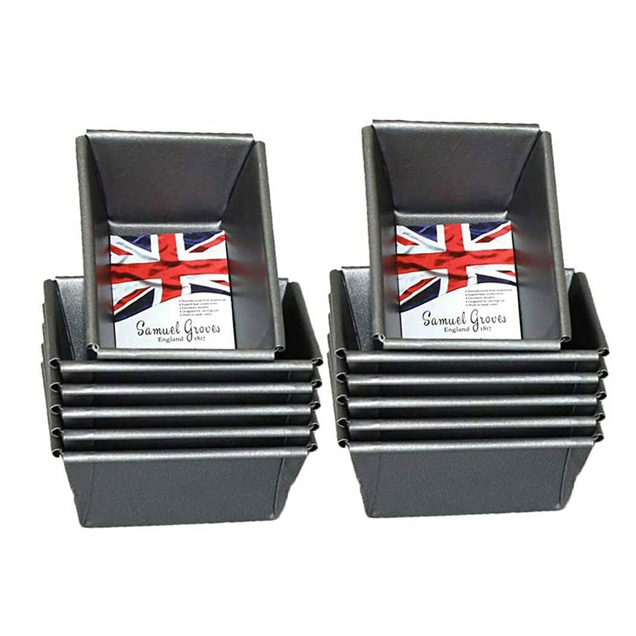 Samuel Groves Non Stick Grey Rectangular Mini Loaf Tin 9.5x6.8x4.2cm
