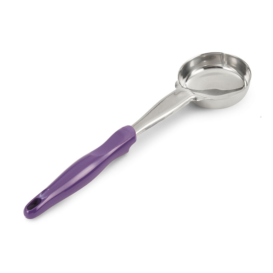 Vollrath Spoodle Solid Stainless Steel Round 4oz Purple Nylon Handle