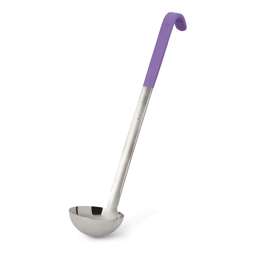 Vollrath Ladle Stainless Steel 4oz With Purple Kool-Touch Handle