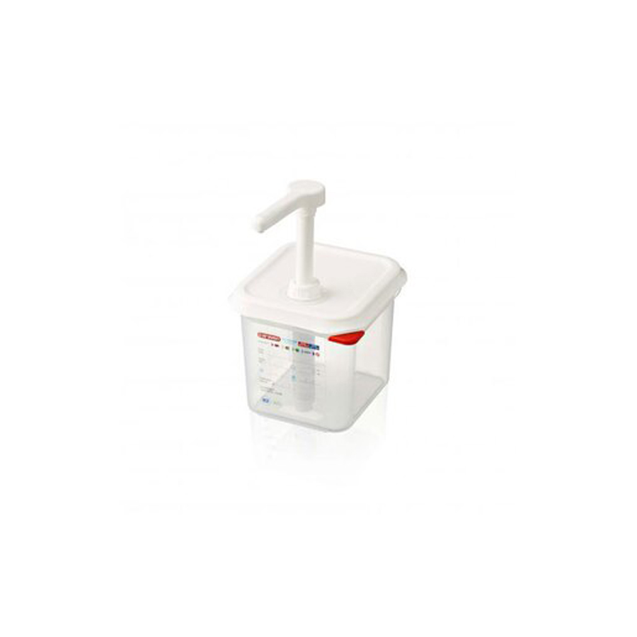 Araven Non Drip Sauce Dispenser With Fully Washable Pump GN 1/6 2.6Ltr
