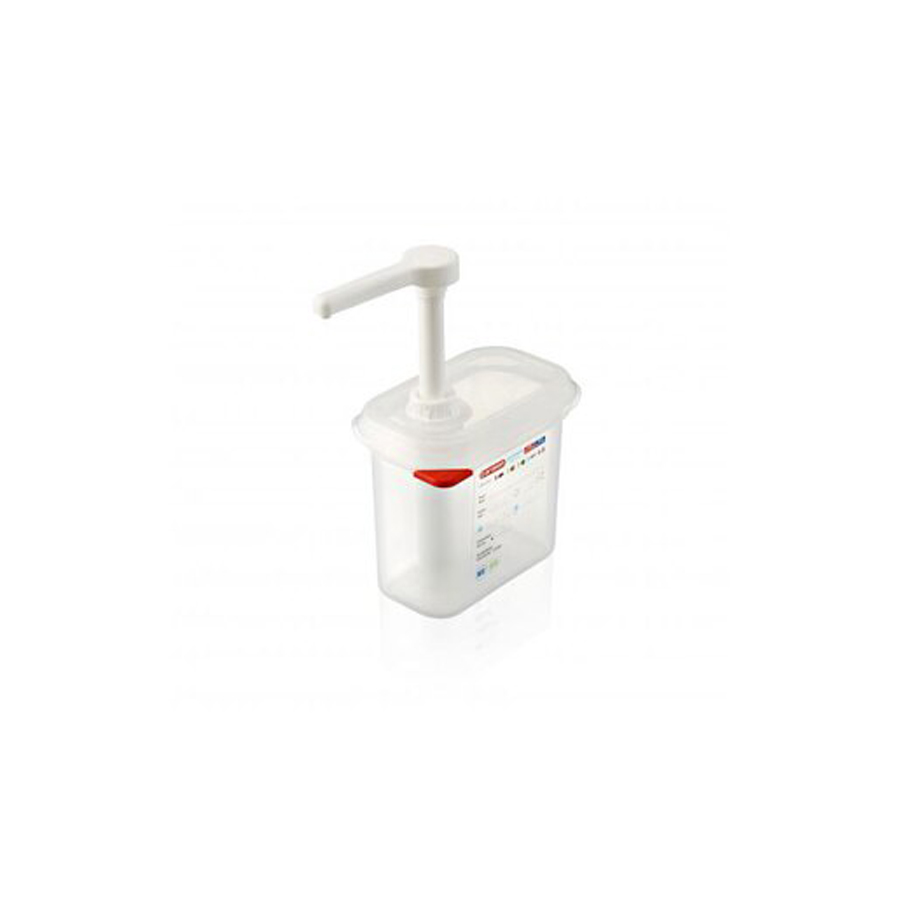 Araven Non Drip Sauce Dispenser With Fully Washable Pump GN 1/9 1.5Ltr