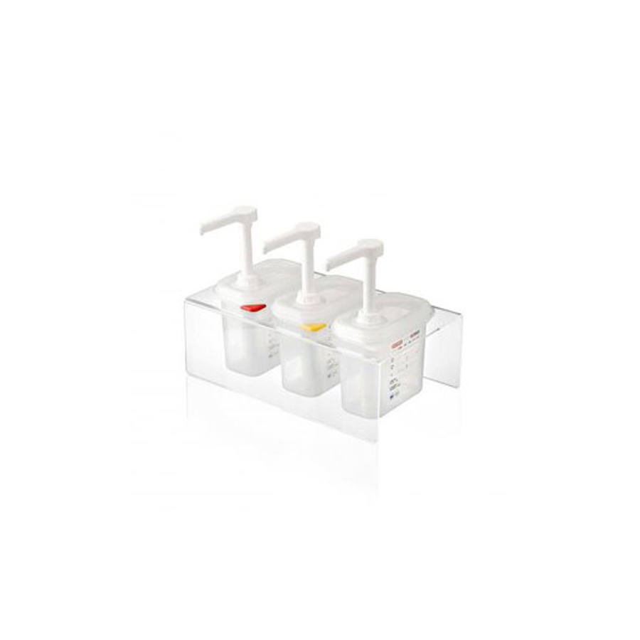 Araven Set of 3 Sauce Dispenser GN 1/9